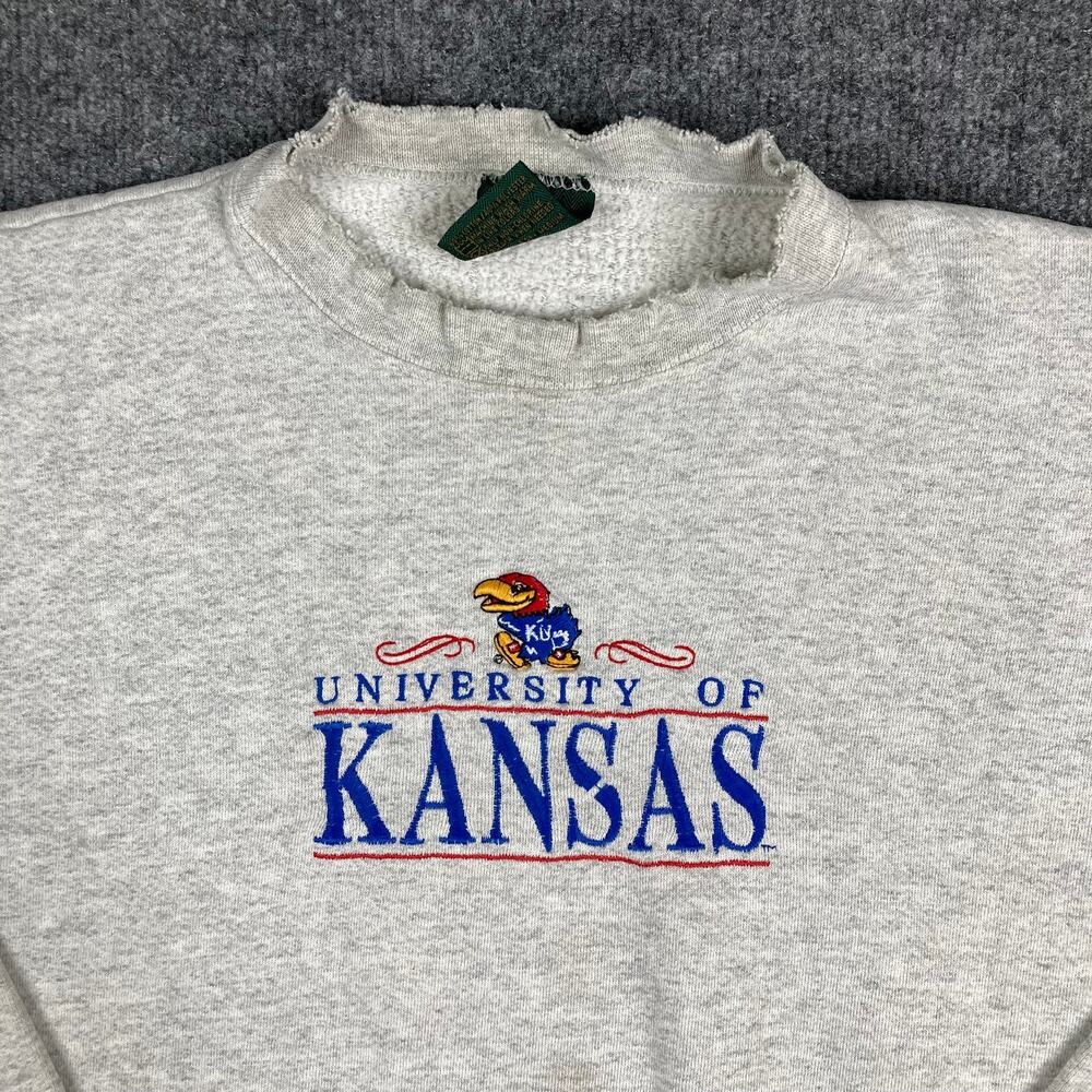 TSI Sweatshirt Mens Size XL Gray University Kansas Jayhawks